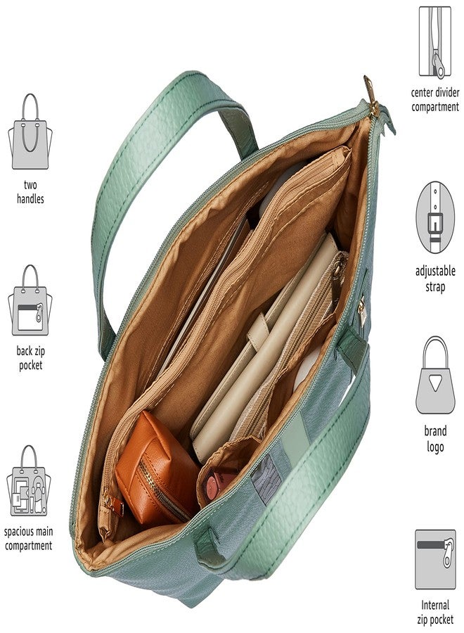 كابريس حقيبة حمل كبيرة الحجم من كابريس للنساء، طراز إيرينا تي، لون أخضر باهت - Image 2